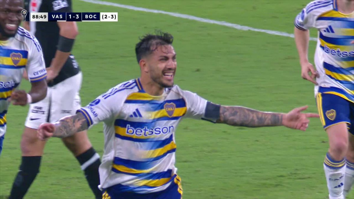 El efecto que tomó ese balón 😮💨🤌 Paredes marca el TERCERO y Boca Juniors va a la final de la #Sudamericana.