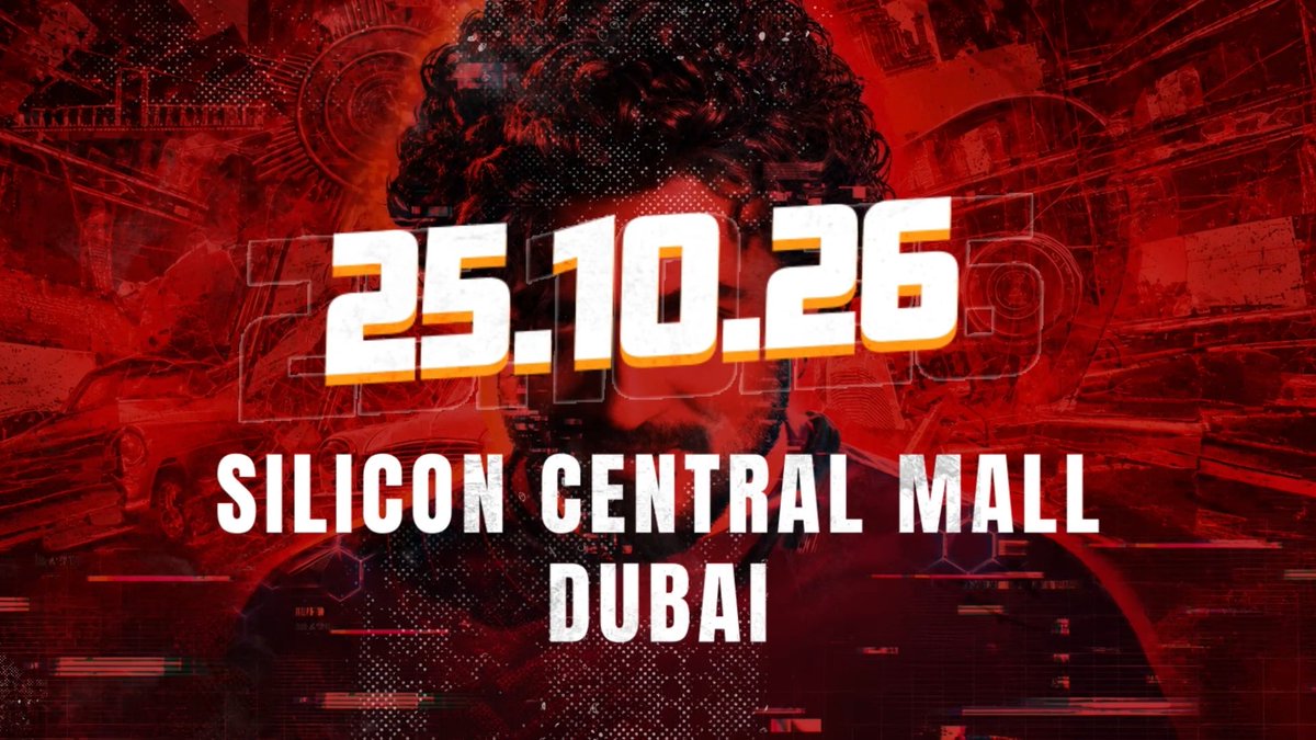 Habibi, Dubai! 🇦🇪 Mark your calendars - #SceneLiveInDubai 🧨 is happening on October 25th at Silicon Central Mall, from 6 PM onwards! 🔥 Worldwide In cinemas from November 6! #DiwaliRelease Suriya Sivakumar Jithu Madhavan #Jyotika #NazriyaFahadh #Naslen Sushin Shyam Ashwini Kale Mashar Hamsa Sivam C Kabilan Rajsekar Pandian 2D Entertainment Sony Music South India Sathish Linq Phars Film Co LLC ACTC Events