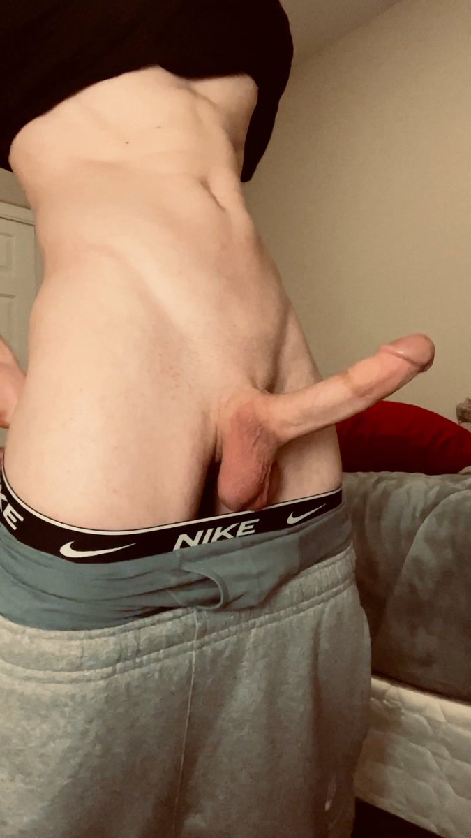 Pulled these down and this thick cock was already hard and ready to rearrange your guts #nsfw #bwc #jerkoff