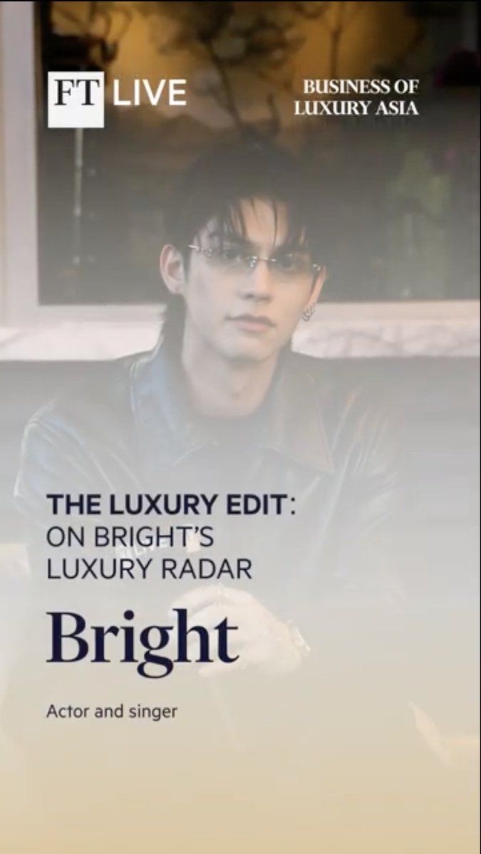 What's on bright's luxury radar? From his wardrobe essentials and favourite music to the places worth visiting, actor and musician Bright shares his personal recommendations at the Business of Luxury Summit - Asia Edition. #FTLuxury #bbrightvc #Cloud9Ent
