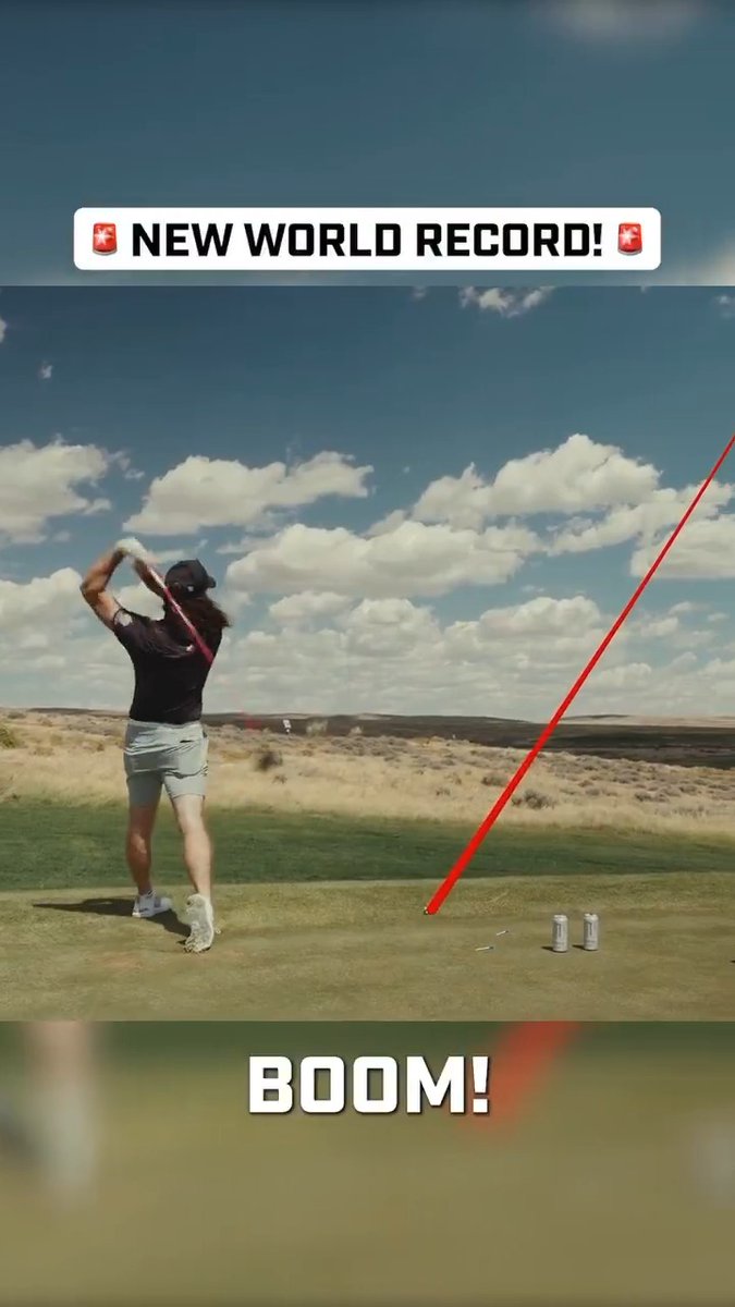 588.3 yards! 🤯 Kyle Berkshire absolutely CRUSHED this one to set a new long drive world record! 📹: IG/ Kyle berkshire