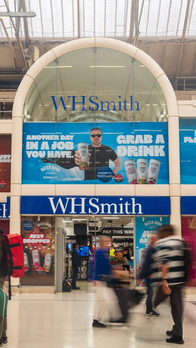 Your train is probably delayed... We’re causing a different kind of disruption 👀 Dutch Barn Vodka canned cocktails have landed at WHSmith. To celebrate, we’ve taken over London Victoria to brighten your day and hand out free vodka. Come for the free samples. Stay because your platform’s still not been announced.