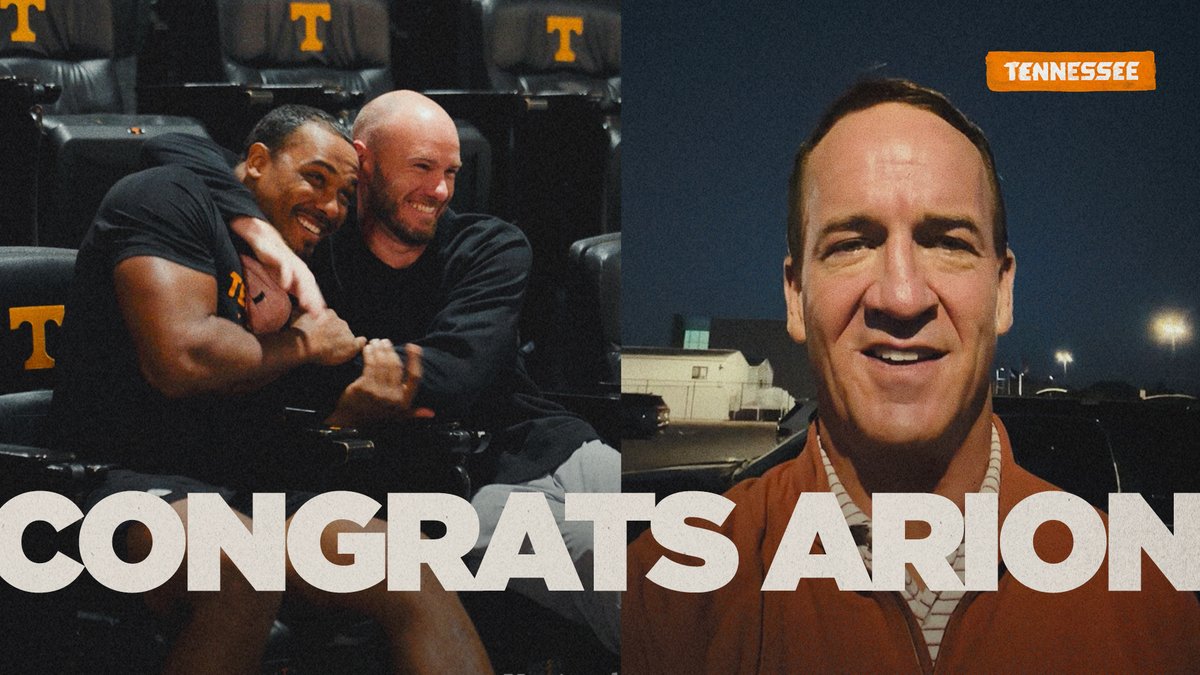 From one NFF National Scholar-Athlete to another. 🤝 What a moment for Arion and everyone who has been a part of his journey. National Football Foundation | #GBO 🍊