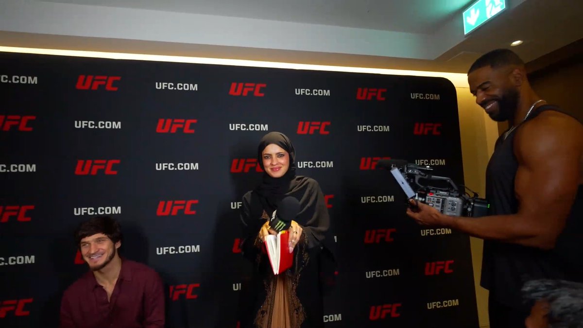 At the end of the day it’s always about respect. I have so much respect for all my Muslim friends. I love learning about cultures and I’m so grateful for the UFC for giving me the opportunity to travel the world. Some people are offended and that’s fine, this came from a place of respect and wanting to be able to make Movsar Evloev comfortable in our interview. My interviews are not “mandatory” and never were, the fighters that show up show up because they want to and I was in no way shape or form “forced” to do anything. Thank you to Movsar and his team for giving me the opportunity to show the fans a different side of him! I’m so happy people are enjoying the interview!