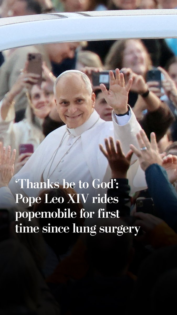 Pope Leo XIV returned to St. Peter’s Square on Oct. 21, waving to crowds and blessing children from his popemobile. He held his first general audience at the Vatican since undergoing lung cancer surgery on Oct. 13.