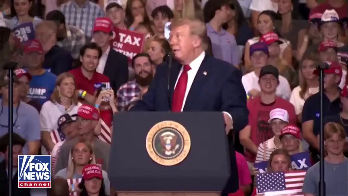 "These people are serious losers." President Trump jokes about a heckler interrupting his rally speech, poking fun at how the disruptions always seem to happen right as he's about to deliver a punchline. "I don't mind when they do that, but it's always right at my punchline," Trump quips. "I've had three punchlines, and they time them beautifully." Download the FOX News app for the latest details on Trump's remarks.