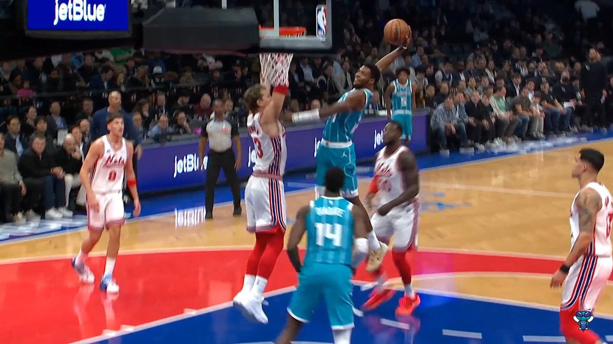 Brandon Miller throws it DOWN for his first points of the season! 💪