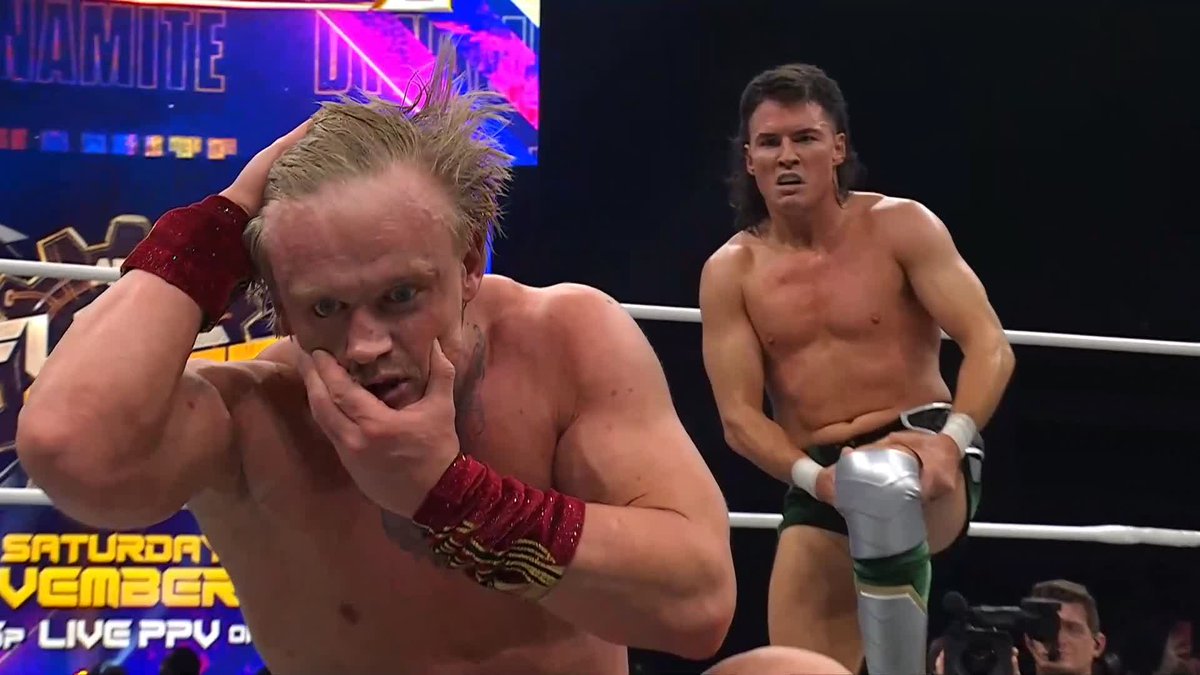 .Speedball Mike Bailey is throwing EVERYTHING at Ilja Dragunov! 💥 Watch #AEWDynamite LIVE on TBS & HBO Max!