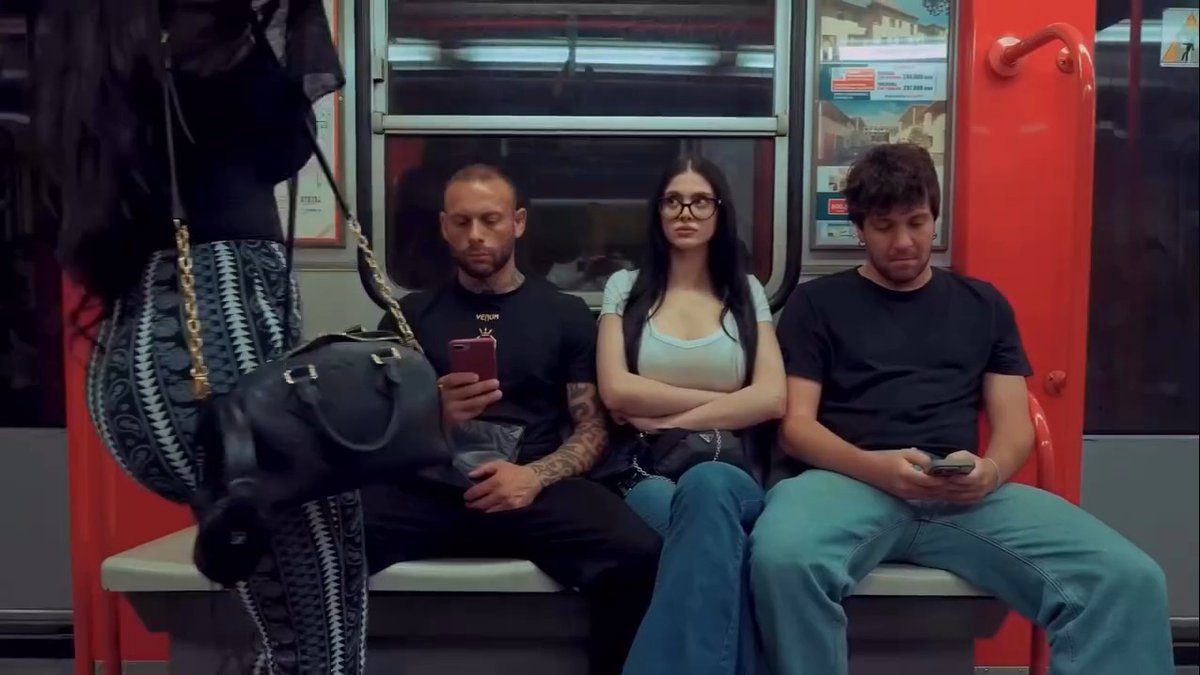 “POV: you just watched a woman fold herself into a seat like she was sm uggling two watermelons past customs.