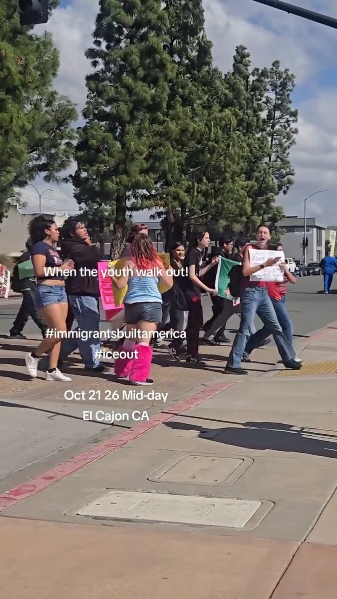 Students in El Cajon, California WALKED OUT of class in the middle of the day to protest ICE and were chanting “FCK ICE” — Only 10.8% of students at El Cajon Valley High can do math at grade level — Only 28% can read at grade level — 29% of the city is foreign-born, and 45% speak a language other than English at home. These kids are being taught activism instead of Algebra.