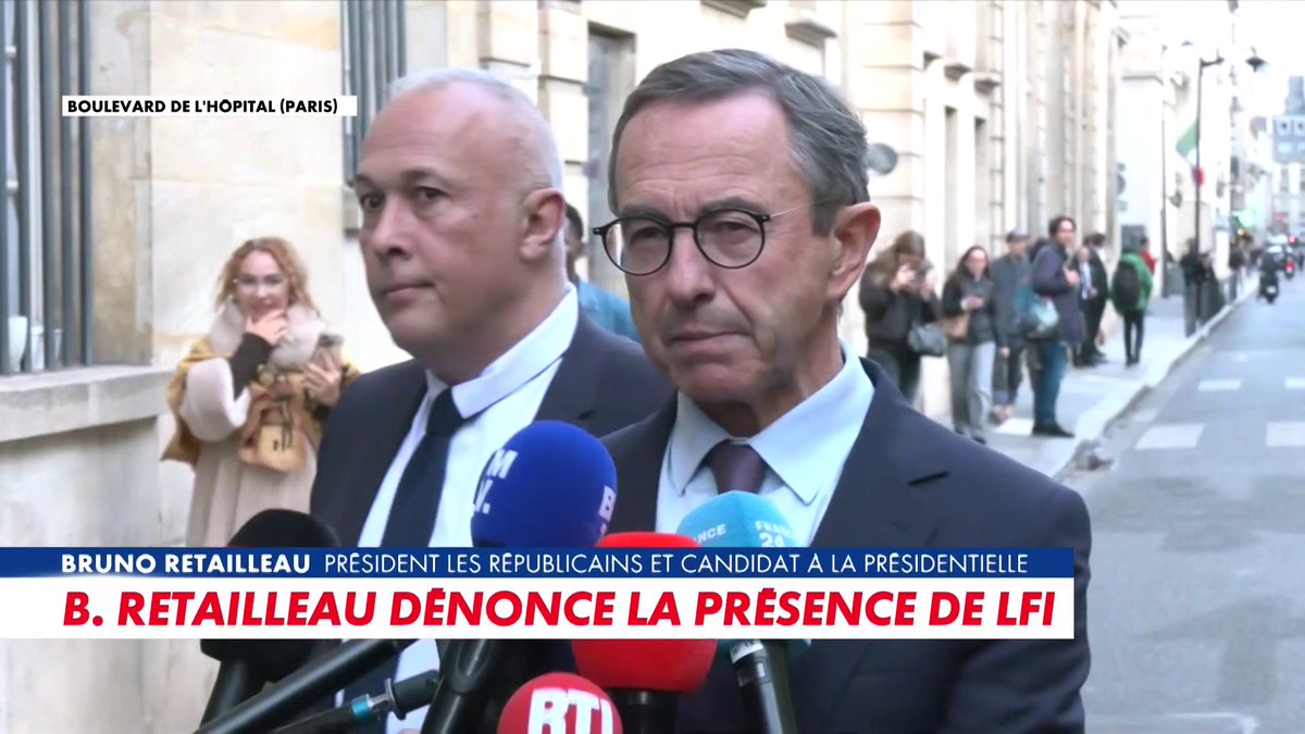 🔴 Bruno Retailleau a claqué la porte de la réunion des partis politiques à Matignon autour de Sébastien Lecornu en dénonçant la présence de LFI.