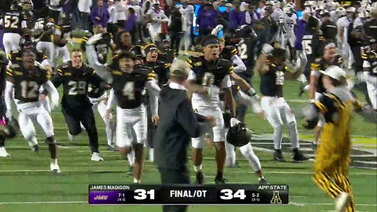 DOWN GOES THE DUKES 😤 APP STATE HANDS JMU ITS FIRST LOSS OF THE SEASON 🔥