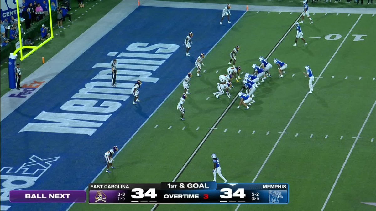 The flip for the TD in OT ... Then the interception to seal the win! Scenes in Memphis 🔥