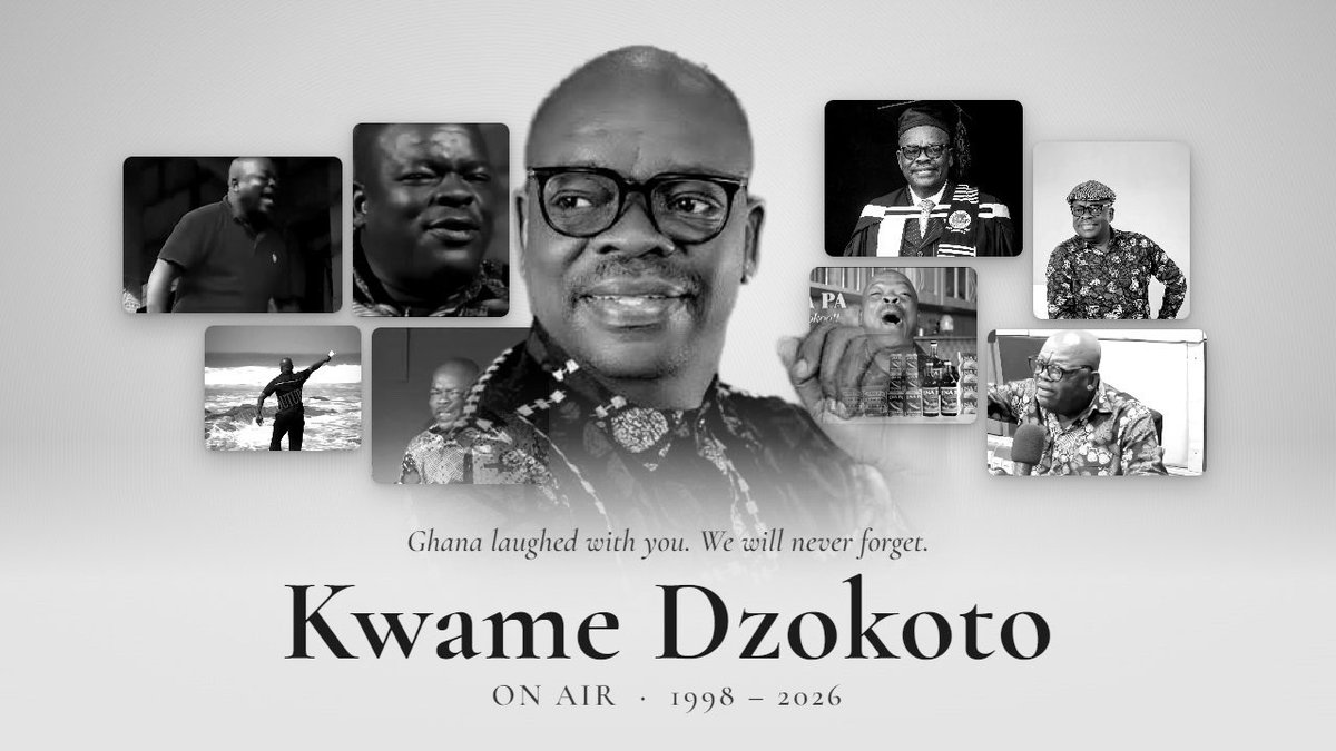 The first thing Kwame Dzokoto ever read on radio was a funeral announcement. The last place he sat was a radio studio. 🕊️ #KwameDzokoto