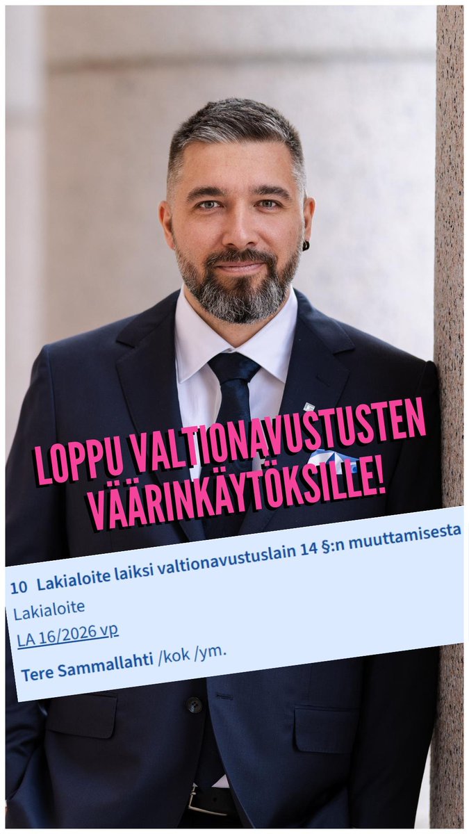 Tiesitkö, ettei sen enempää sinulla veronmaksajana kuin minulla kansanedustajana ole mahdollisuutta tarkastaa, miten järjestösektorille annetut tukirahat oikeasti käytetään? Sinä maksat, mutta et saa valvoa. Minun pitäisi valvoa, mutta silmäni ovat sidotut. Niinpä tein lakialoitteen julkisen järjestörahoituksen avaamiseksi ja läpinäkyvyyden lisäämiseksi. Todettakoon myös, että olin hieman yllättynyt, ettei aloite saanut yli puolta eduskunnasta taakseen. Oikealla järjestörahoituksen läpinäkyvyyteen suhtauduttiin positiivisesti, mutta vasemmalla nahkeiltiin. Ihmettelen tätä, koska onhan se nyt kaikkien etu, että julkinen rahankäytö on julkista! Läpinäkyvyys myös veisi järkevästi tukia saavien toimijoiden yltä sen epäilyksen varjon, joka jatkuvasti uutisoiduista tukien väärinkäytöksistä kaikkien järjestöjen ylle lankeaa. Aloitteen käsittelevällä valtiovarainvaliokunnalla on kuitenkin mahdollisuus edistää asiaa, joten toivomme parasta. Kyllä suomalaiset ansaitsevat tietää, miten heiltä veroin otettuja rahoja käytetään. #Terestroika