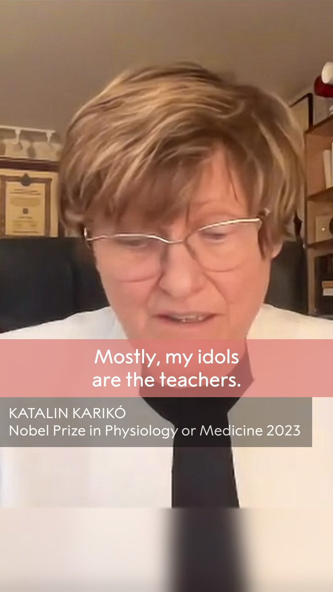 Who is your idol? Hear medicine laureate Katalin Karikó speak about her idols – teachers. Listen to the full conversation with Karikó that took place at our Nobel Prize Conversations event in Madrid: