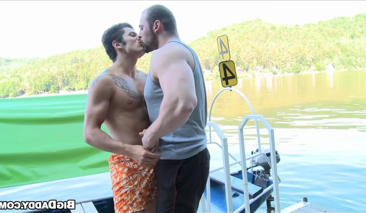 Tomm and Rudy Black sucking cock outdoors