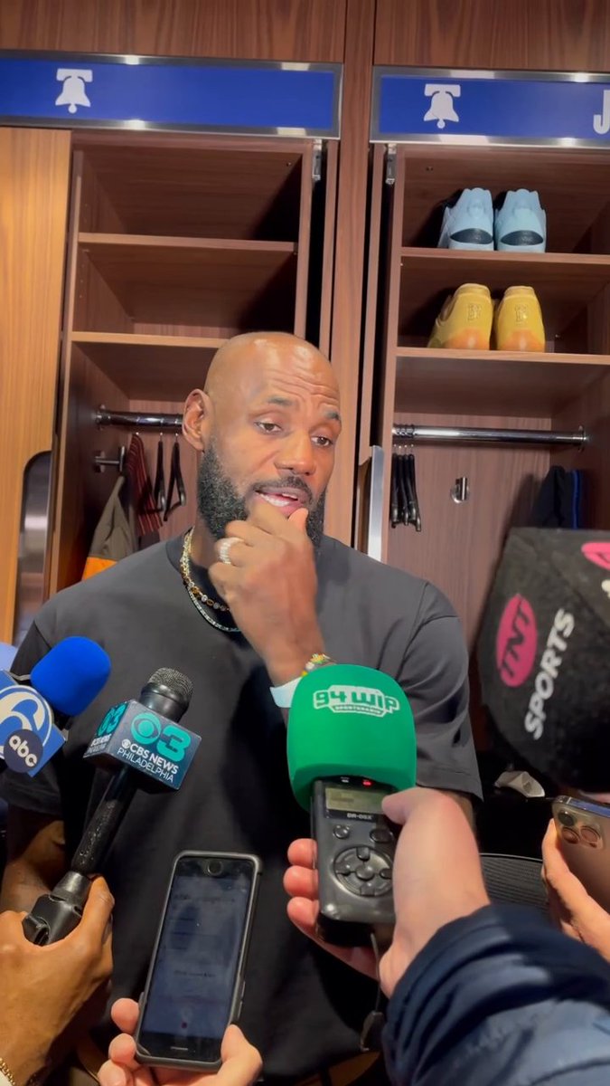 LeBron James talks about playing in a home opener for his fourth different franchise, this time the Philadelphia 76ers. LeBron says his daughter and his mom were at the game and calls Philly "one of the best sports cities in the world" adding, "I am extremely happy to be here."