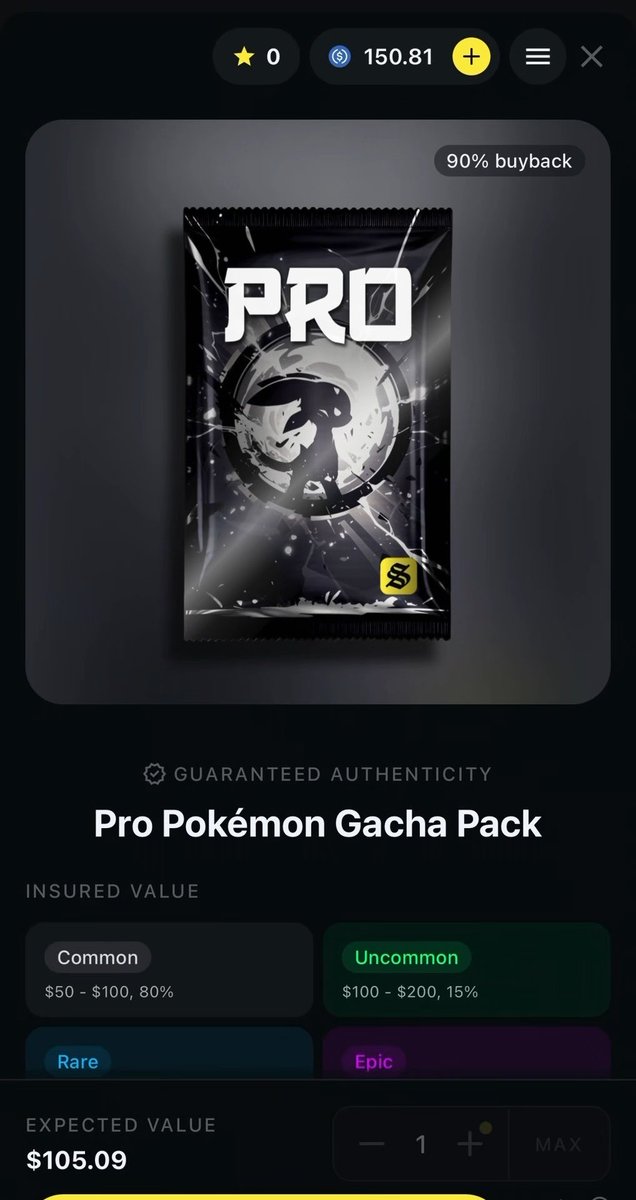 I FINALLY GOT A RARE PULL 🃏 from a $100 Solflare - The Solana Wallet Pokemon Gacha Pack to a $370 rare card that's $250 profit after buyback 💰 so i'm giving away $100 gift pack to someone who replies below 🎁 i start to like gacha (when i win money 🤣)