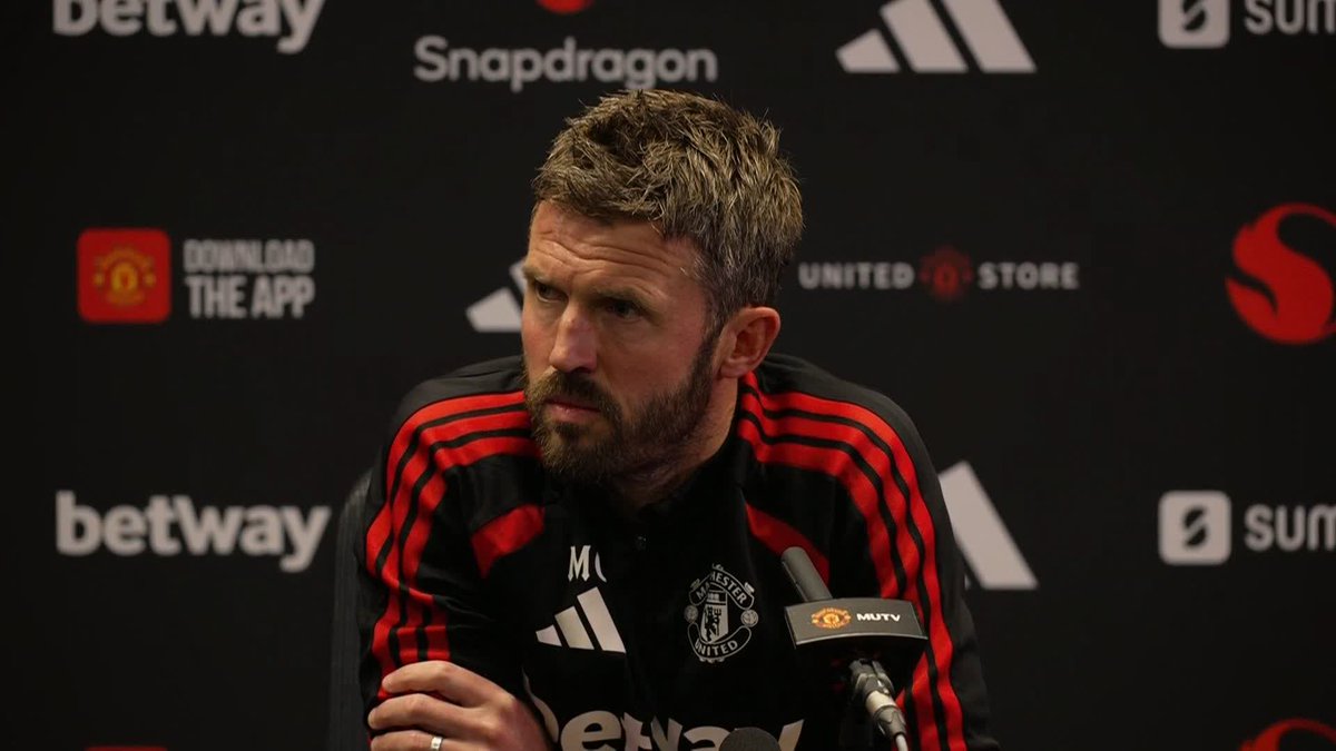 "Whatever the situation is I will always do what is best for the football club." Michael Carrick responds to questions about Bruno Fernandes' comments 🎙️