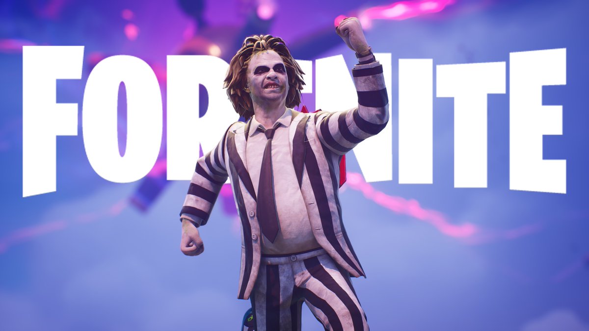 Fortnite Beetlejuice Cosmetics Showcase, available tonight! #SponsoredByEpic