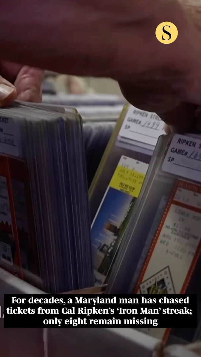 For 28 years, 69-year-old Rick Taylor has gathered tickets from Cal Ripken Jr.’s 2,632-game streak spanning 1982–1998. Now only eight away, the retired salesman’s 16-box basement collection — each ticket labeled and shielded — ranks among baseball’s most notable. Taylor never anticipated reaching single digits, yet he feels confident about finishing. 🎥 The Associated Press