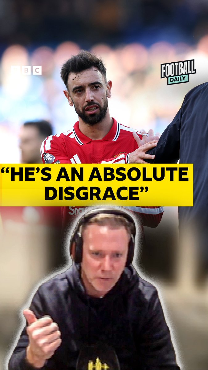 “He’s an absolute disgrace.” ⚠️ ©️ Kevin Nolan says Bruno Fernandes should lose the captaincy after criticising Carrick #BBCFootball #MUFC