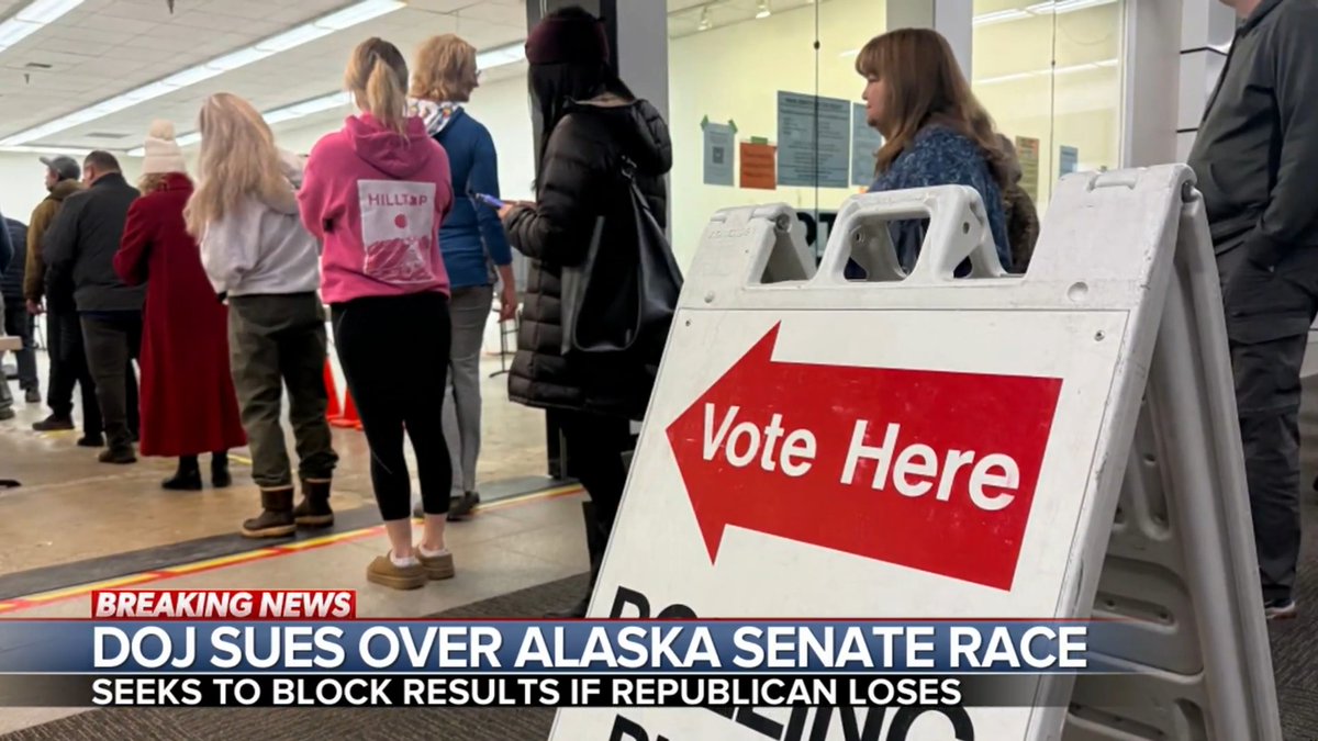 Before a single vote has even been counted, the Justice Department is suing to potentially block certification of Alaska's Senate race if the Republican candidate loses. Pres. Trump says he told DOJ to do it. @JatOBTV has more.