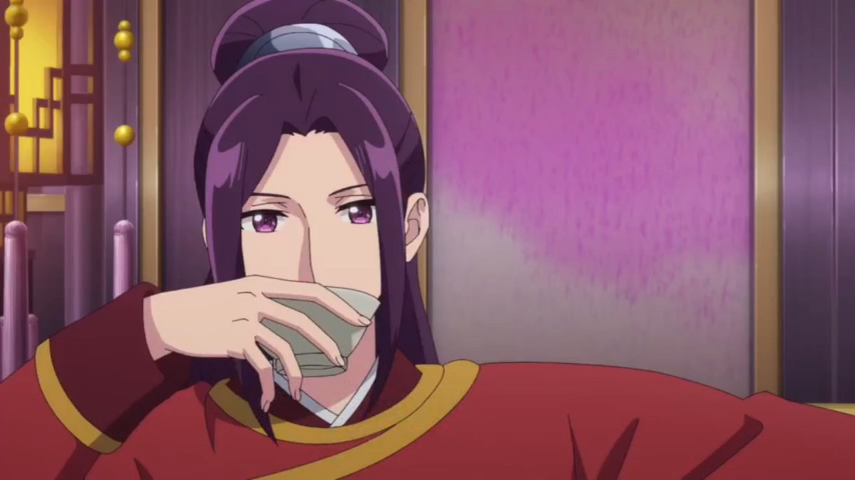 Kusuriya no Hitorigoto Season 3 Episode 4 Jujur di scene ini nggak fokus ke pembicaraan Maomao dan Rei. Lebih fokus liat Ah Duo. JINSHI EMAK LU GANTENG BANGET NJIRRR 😭 Cara dia duduk, cara dia minum, cara dia ngomong. GANTEEENGGGGGG!!!