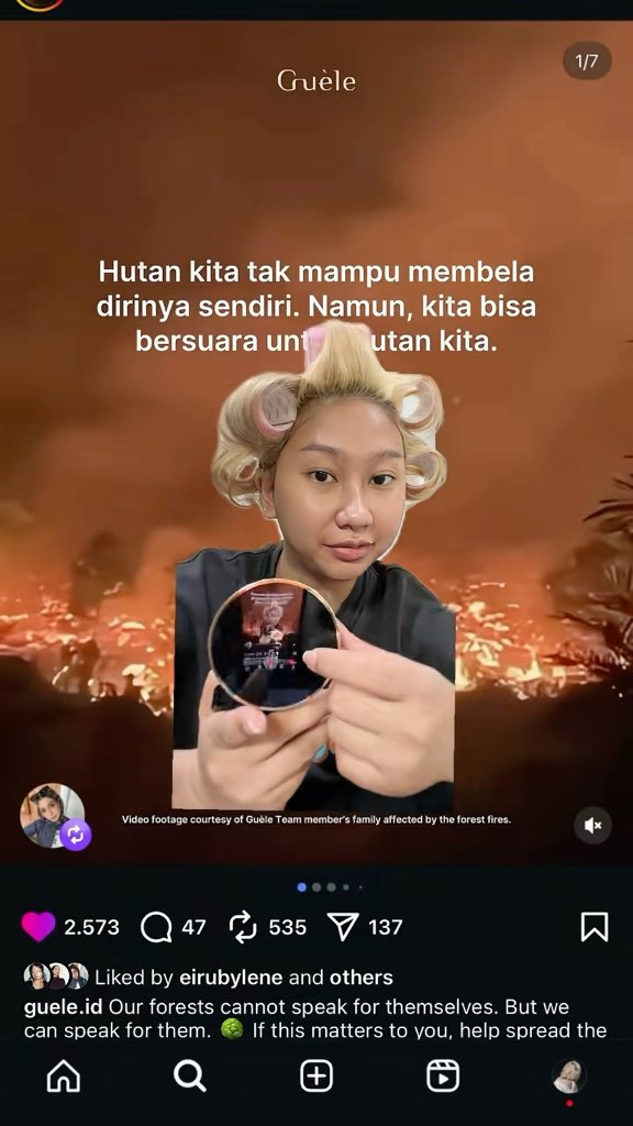 ADA BANYAK CARA BUAT TETEP SPEAK UP🥹 dua beauty creator ini bikin konten GRWM pakai brand- brand yang vokal soal karhutla. mulanya dari Dillah yang bikin konten tsb terus akhirnya diikuti creator lain. ini rill memanfaatkan platform yang kita punya, mendukung brand yang berani mengambil sikap, dan menyebarkan informasi lewat hal-hal yang dekat dengan keseharian kita🫰🏻🤍.