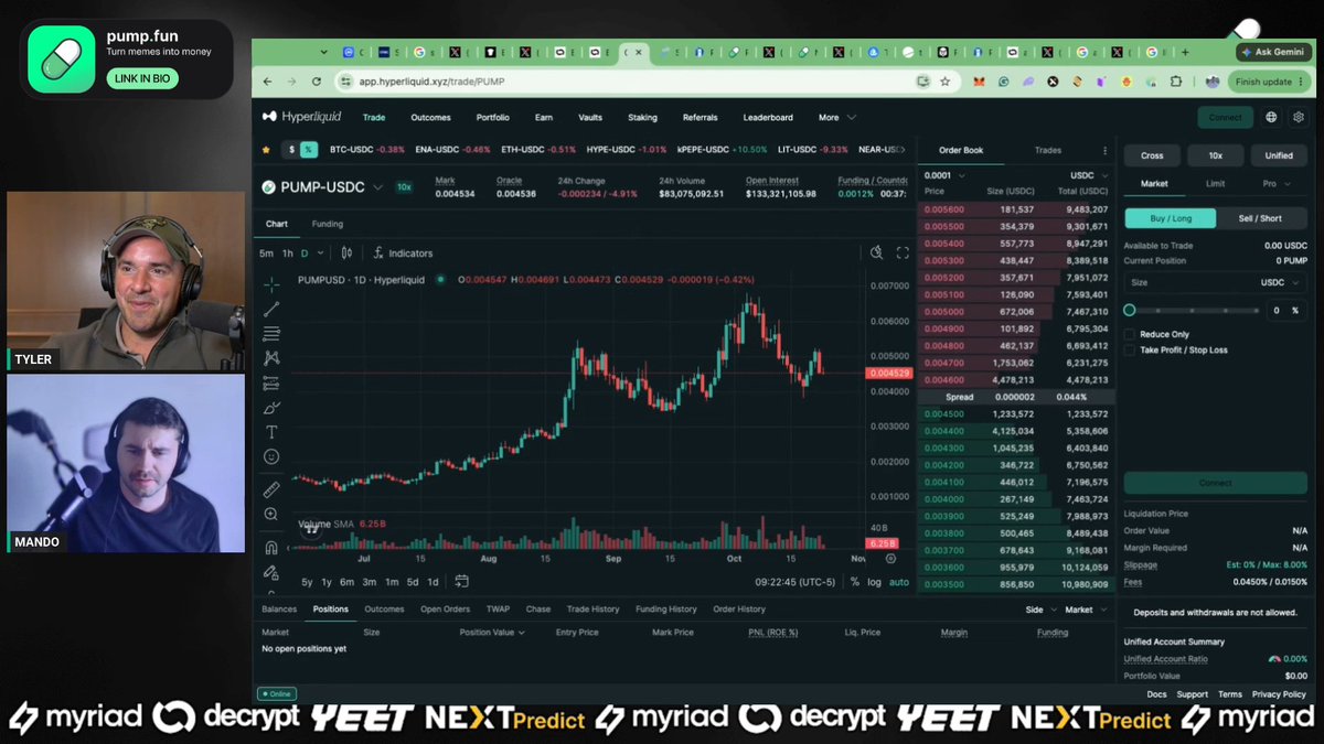Mando thinks Pumpfun app is the most bullish part of the entire $PUMP ecosystem. “The Pump app has definitely been the bit that I've been most bullish about.” He also praises Pumpfun's ability to ship new features at an impressive pace. “They ship gacha, a bridge, limit orders, perps in like two weeks.” “Their ability to ship things is admirable.” Pumpfun is expanding beyond memecoins, but Mando warns the Kimchi situation could still backfire. W/ Mando x TylerD 🧙♂️