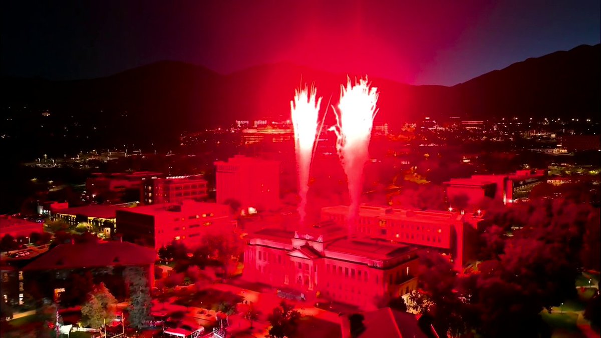 FIRE IN THE SKY 🎆🔥 College GameDay opens with a bang in Salt Lake City!