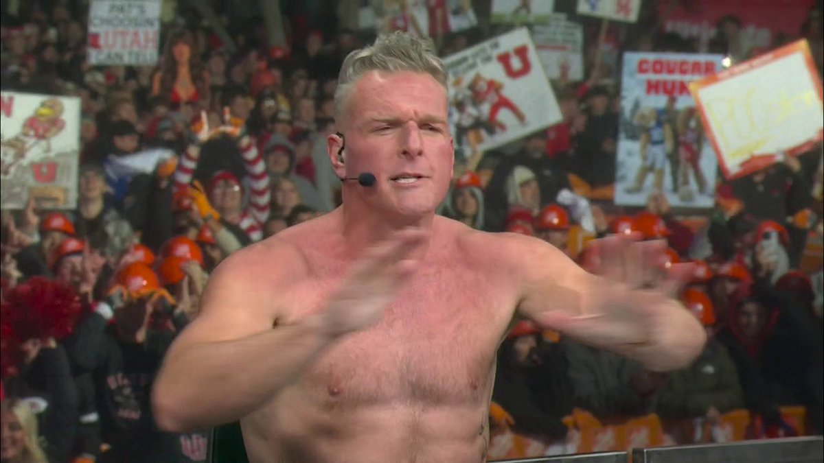 The Utah fans asked and Pat McAfee listened, tarps off before the sun is up! 😂