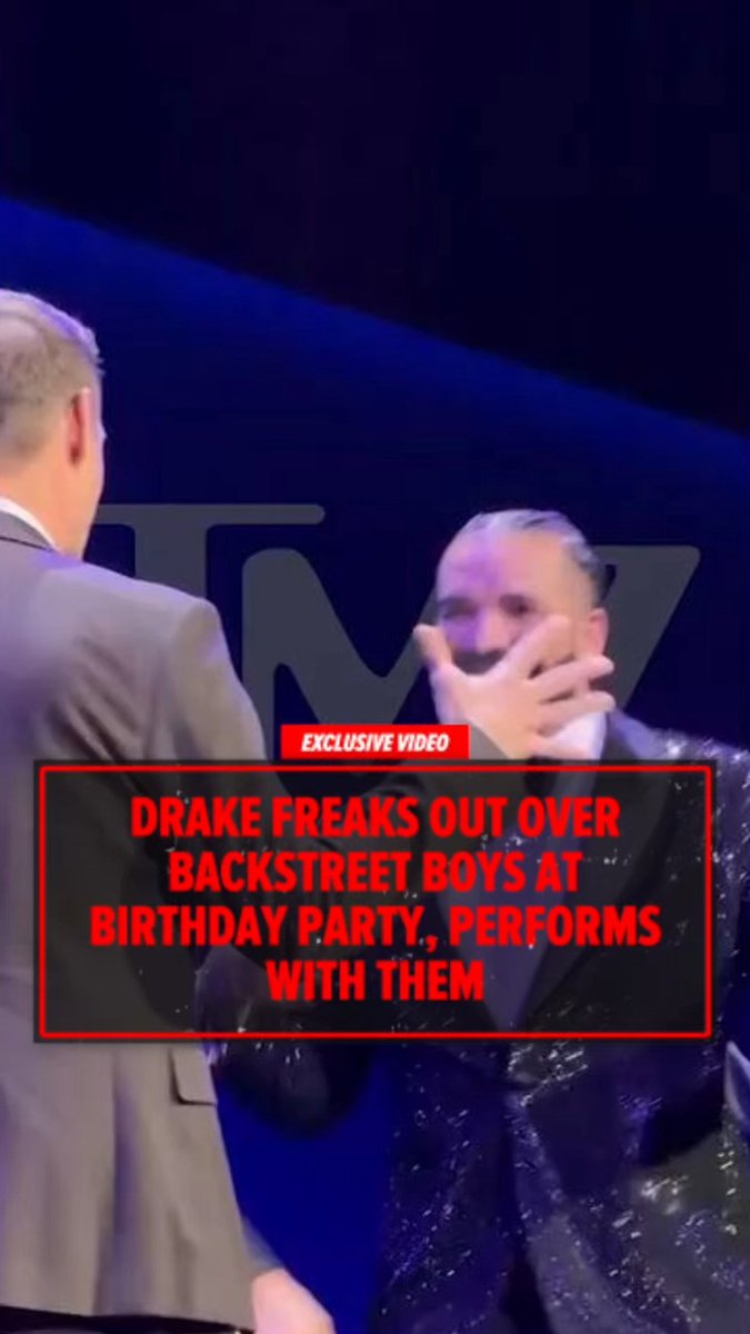 🚨 Drake was very much in his feelings as he discovered that the Backstreet Boys would be performing at his 40th birthday ... and video shows him totally geeking out while singing alongside the legendary boy band.