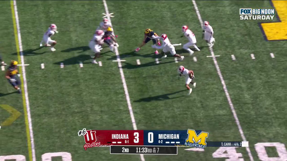 Tommy Carr threw it into quadruple coverage