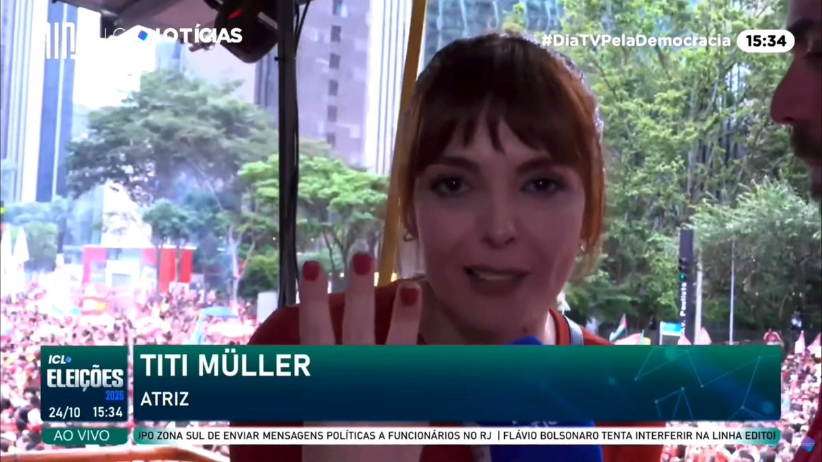 A Titi Müller deixando os pensamentos intrusivos vencerem KKKKKKKKKKKKKK gente como a gente! 😂 #LulaNaPaulista