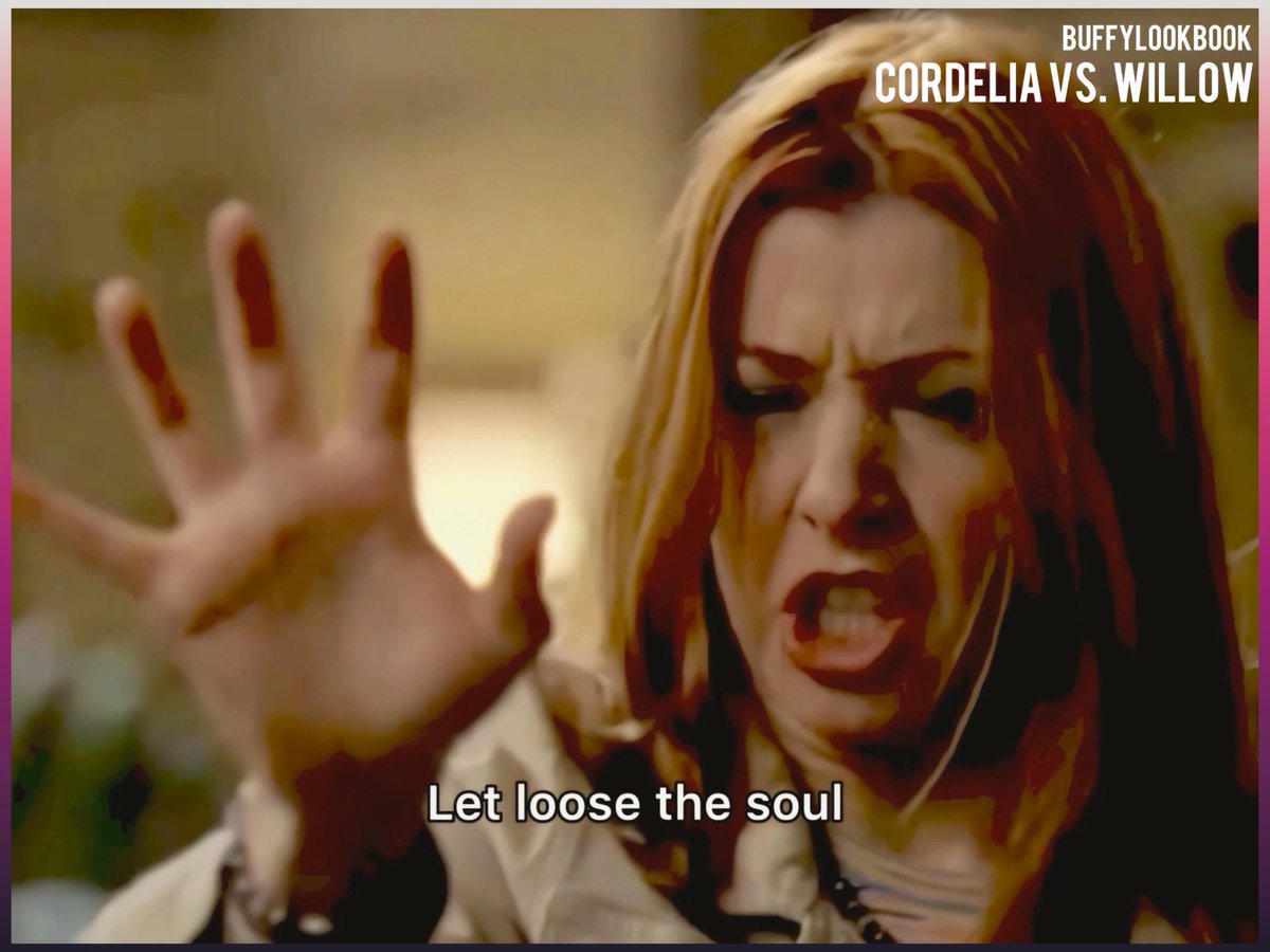 When Willow went on Angels show to fight evil Cordy. That. was. television.