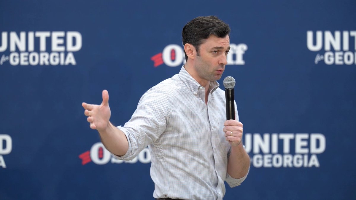 Ossoff: I issued a very simple challenge to Mike. And the challenge to Mike Collins was, can Mike Collins stop the production of neo-Nazi propaganda from his own home for three weeks until the polls close? It's just three weeks. He wouldn't make that commitment. And then we saw CNN reporting yesterday that the production of white nationalist and antisemitic propaganda has continued to this day from Mike Collins’ home while he sits in the U.S. House of Representatives and runs for a six-year term in the United States Senate. It is disqualifying, it is obscene. And in 10 days, we will end his political career.