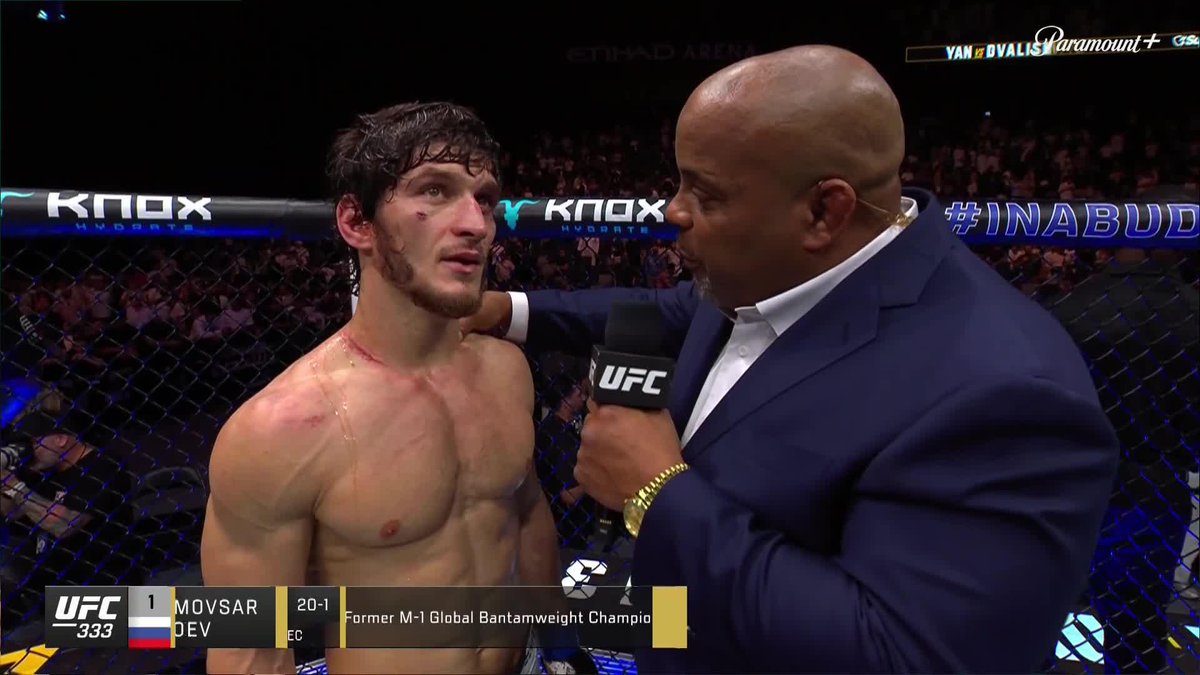 Movsar Evloev classy in defeat "He's like good wine. Older, stronger, better. He's truly a legend." [ #UFC333 | LIVE on Paramount+ ]