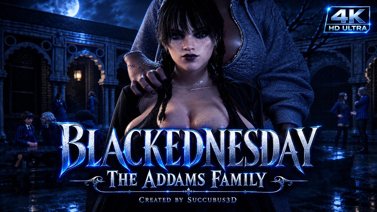 BlackedNesday! [Succubus3D] Original: Wednesday futanari 4k VA moaning sound heat 2:31 fire! 🍑🍆💦🔥🥵 Full uncut here 👇 #Rule34 #Wednesday #Succubus3D #NSFW