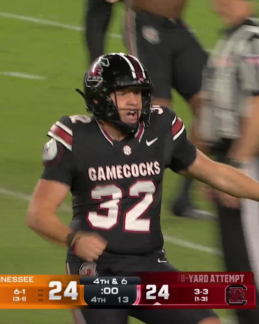 WHAT A FINISH IN COLUMBIA 🤯 SOUTH CAROLINA KNOCKS OFF NO. 11 TENNESSEE South Carolina Football x 📺 ESPN
