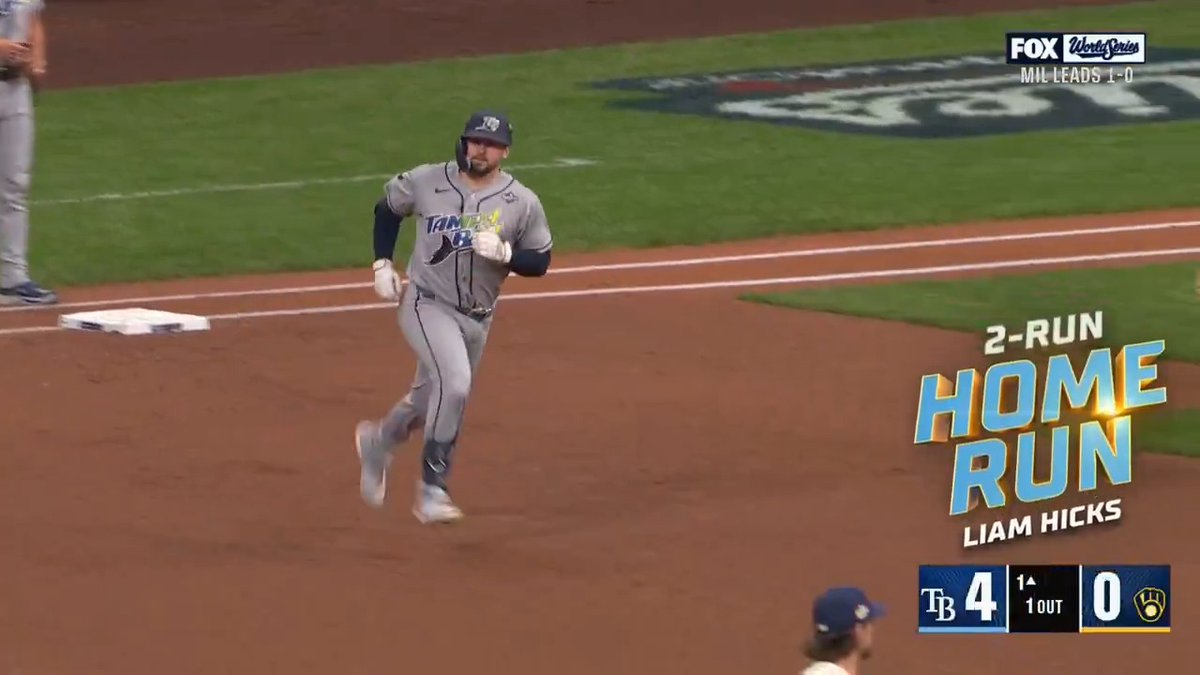 LIAM HICKS 2-RUN HOMER WHAT A START FOR TAMPA BAY