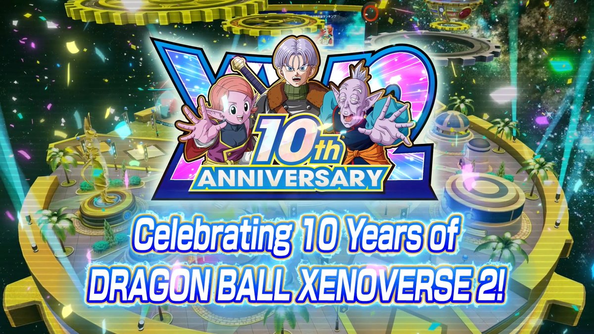 Exciting times lie ahead, Time Patrollers... Get ready for the most epic Festival of Universes yet! Celebrate 10 years of DRAGON BALL XENOVERSE 2 with the free 10th Anniversary Update! #DBXV2