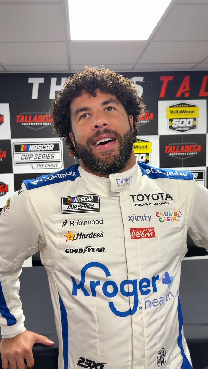 Bubba Wallace is driving a COVID vaccine car today at Talladega and is certainly well aware the Internet may have a few opinions about that.