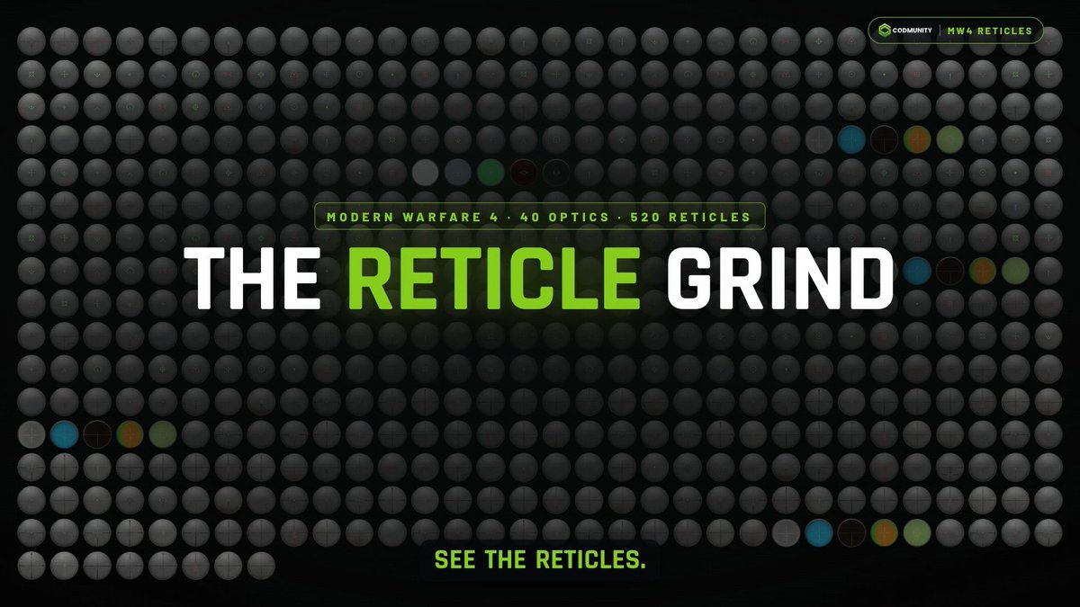 🎯 THE MW4 RETICLE GRIND IS INSANE 🎯 40 optics · 520 reticles · 52,000 kills while aiming down sights to unlock them all 😳 #MW4 #ModernWarfare4 #CallofDuty