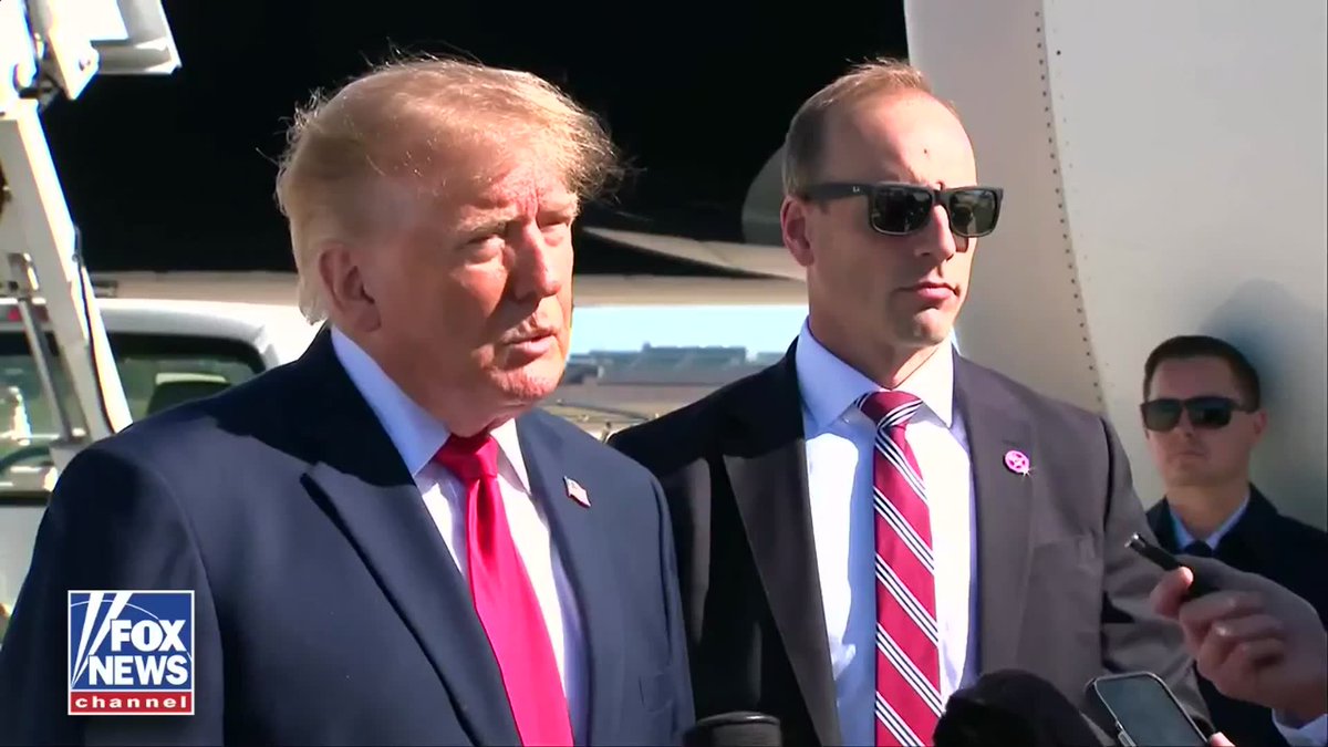 President Trump targets Democrat Abdul El-Sayed over questions surrounding his medical credentials before heading to a rally in Port Huron, Michigan.