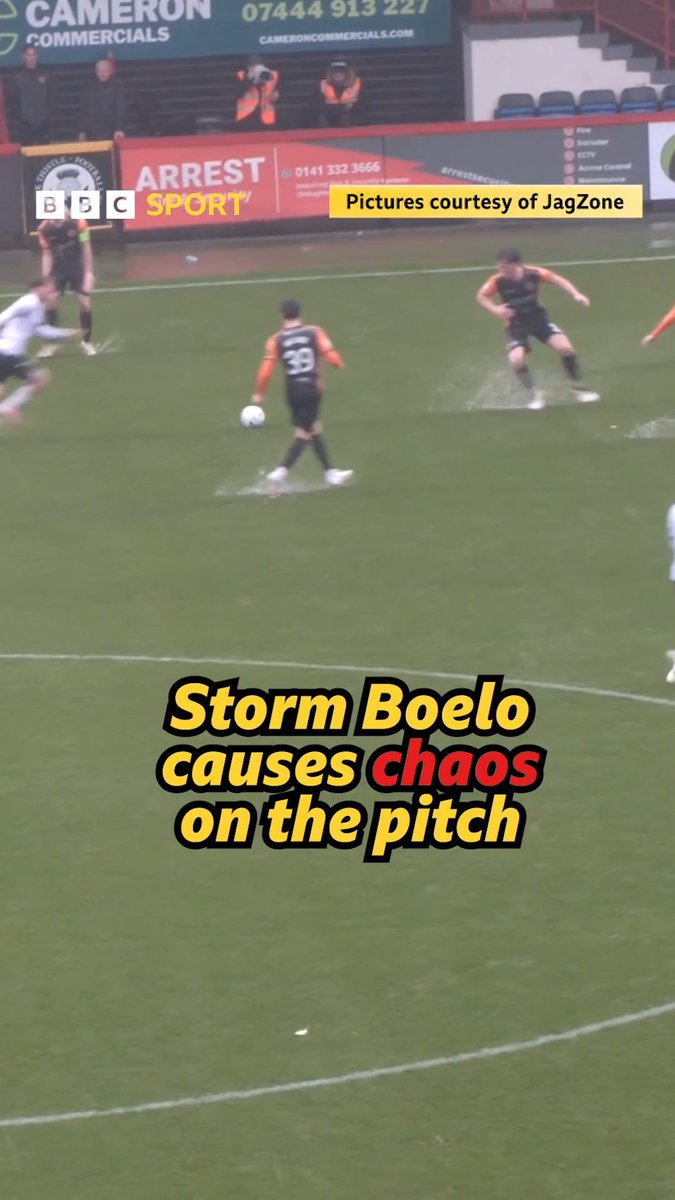 Storm Boelo caused chaos across Scottish football pitches this weekend... #BBCFootball
