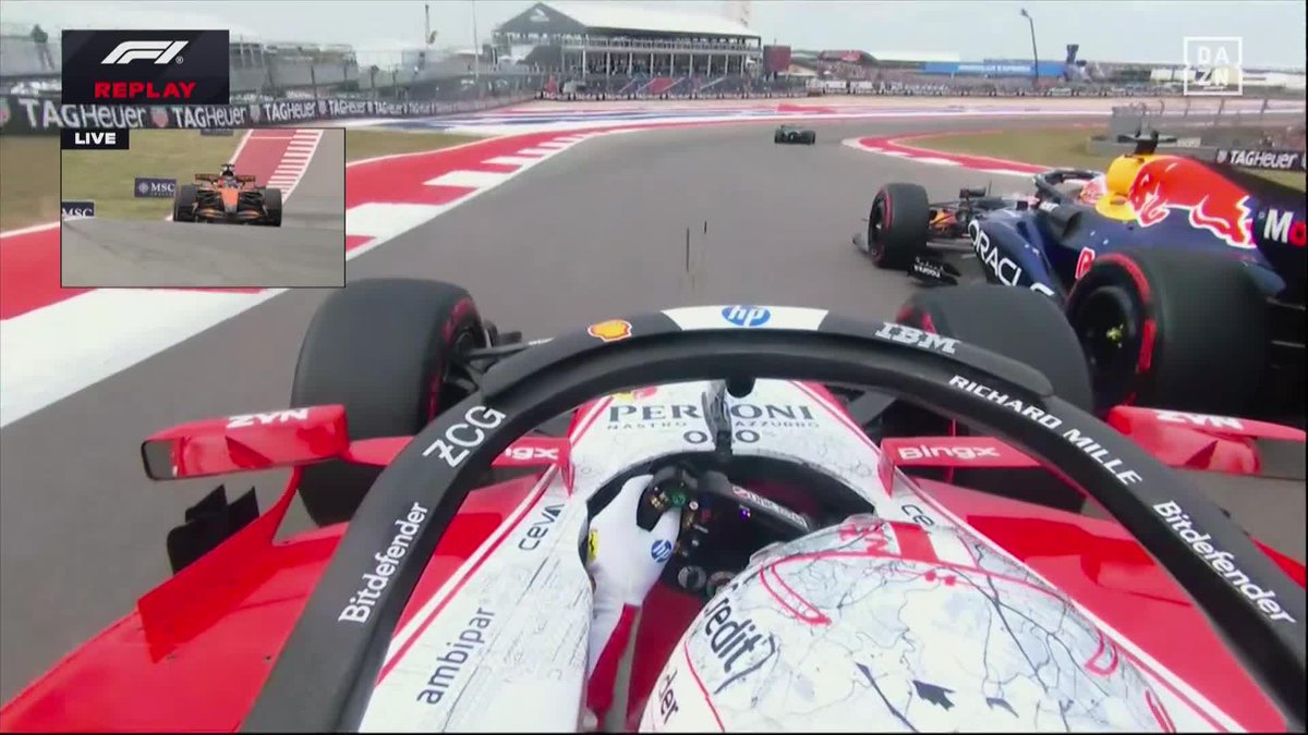 Hacerle ESTO a Verstappen en la salida es de ser MUUUY BUENO ๐๐๐ Brutal salida de Leclerc ๐ #USADAZNF1 ๐บ๐ฒ