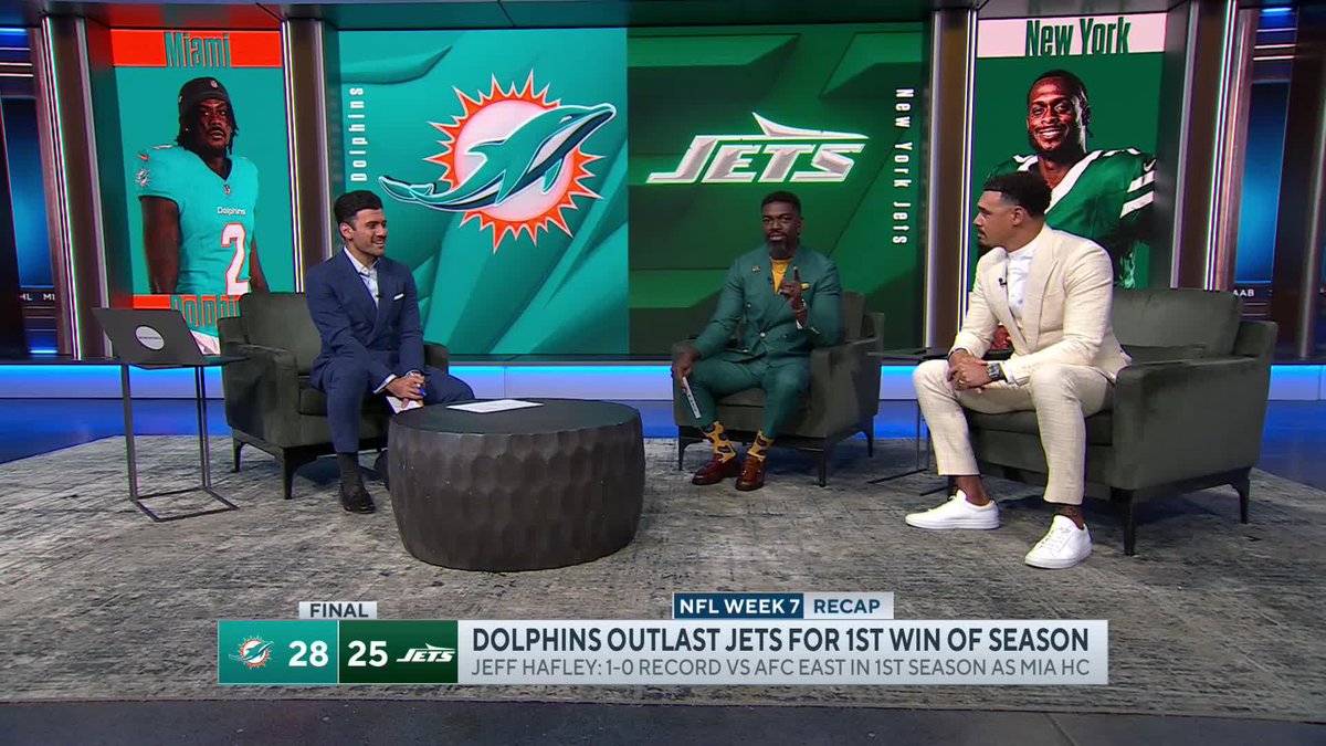 "Jeff Hafley currently has more AFC East wins than Aaron Glenn ... and he only has one career win in his professional head coaching resume." Bryant McFadden 🤯 #scoreboard