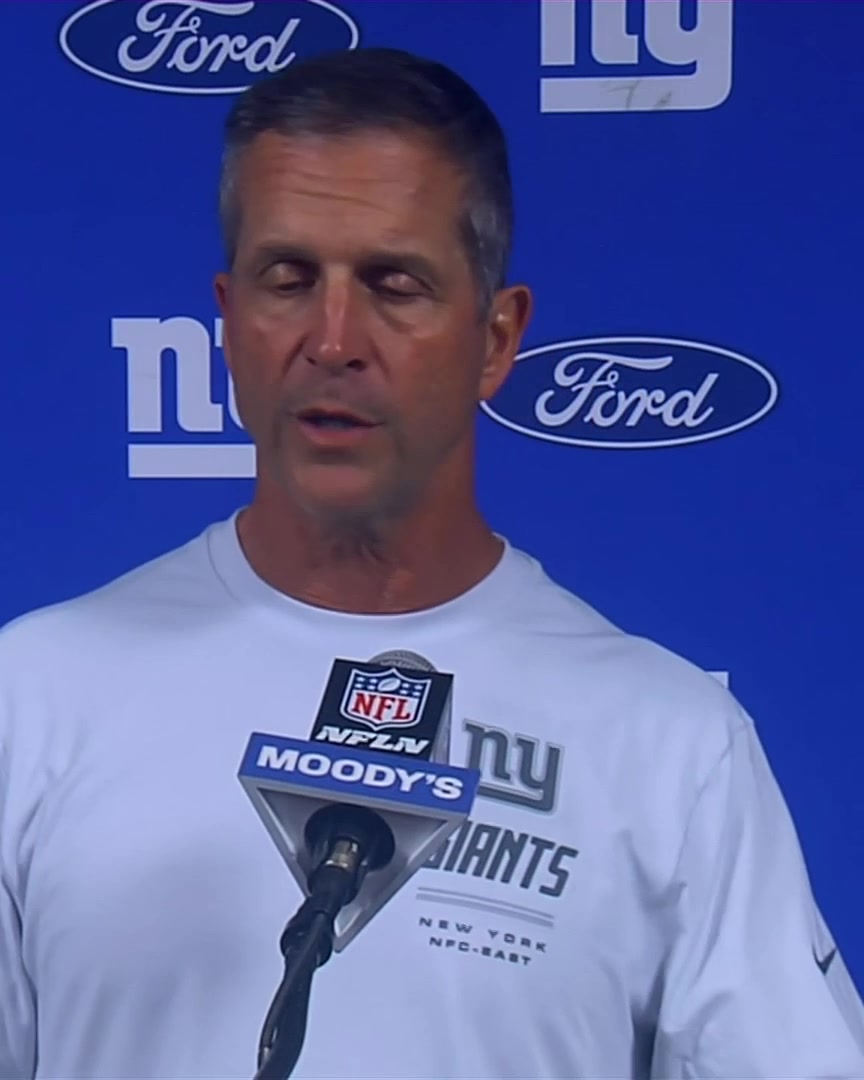 "That was a player's win in every way... ...as Abdul told the guys at halftime, no matter what empty the tank, no matter what come back in here with nothing left, and that's what they did" John Harbaugh's opening statement after the Giants' win: